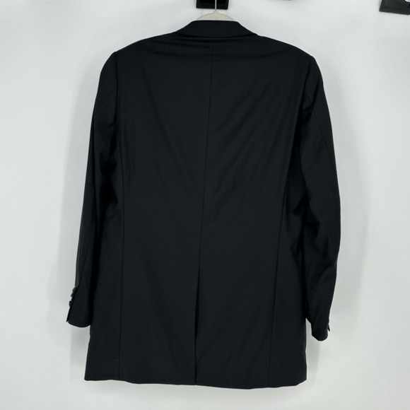 Indochino Mens Wool Newbury Sport Coat Blazer 44 Regular Black Two Buttons - Picture 6 of 14